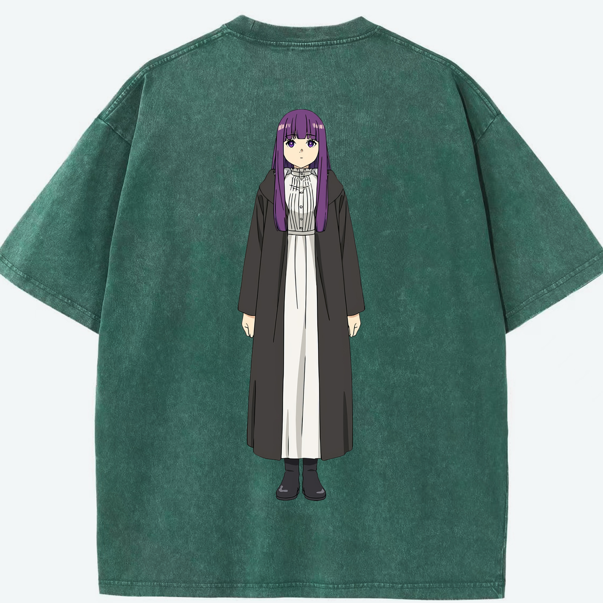 （画像用） 葬送のフリーレン Frieren 綿100% ヴィンテージ風 半袖Tシャツ（背面プリント）